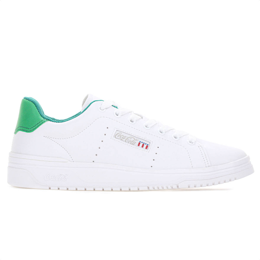 Tênis Coca Cola March Maverick Branco e Verde  - Feminino em Oferta na Shopee