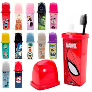 Porta escova de dente infantil case dental plasutil escolar estojo Disney em Oferta na Shopee