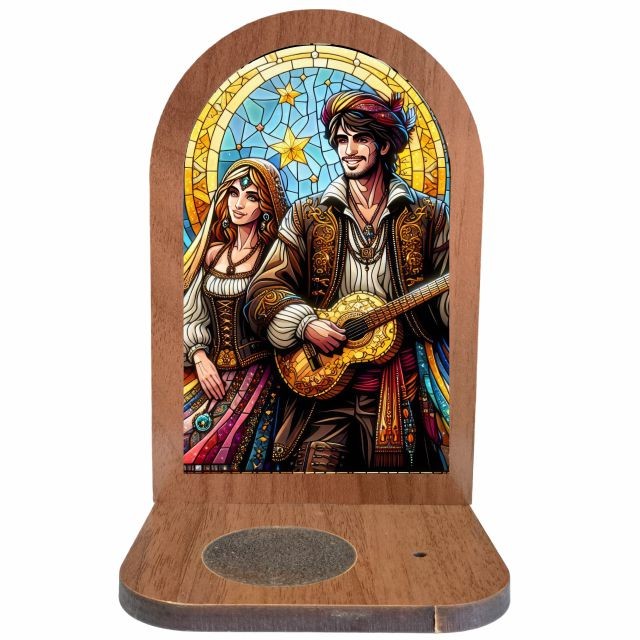 Altar Congá Cigano Wladimir e Cigana Zaira - Arte Estilo Vitral
