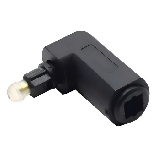 Adaptador Conector Óptico Toslink Áudio Digital 90 Graus Joelho L Cabo TV Soundbar Receiver PS5