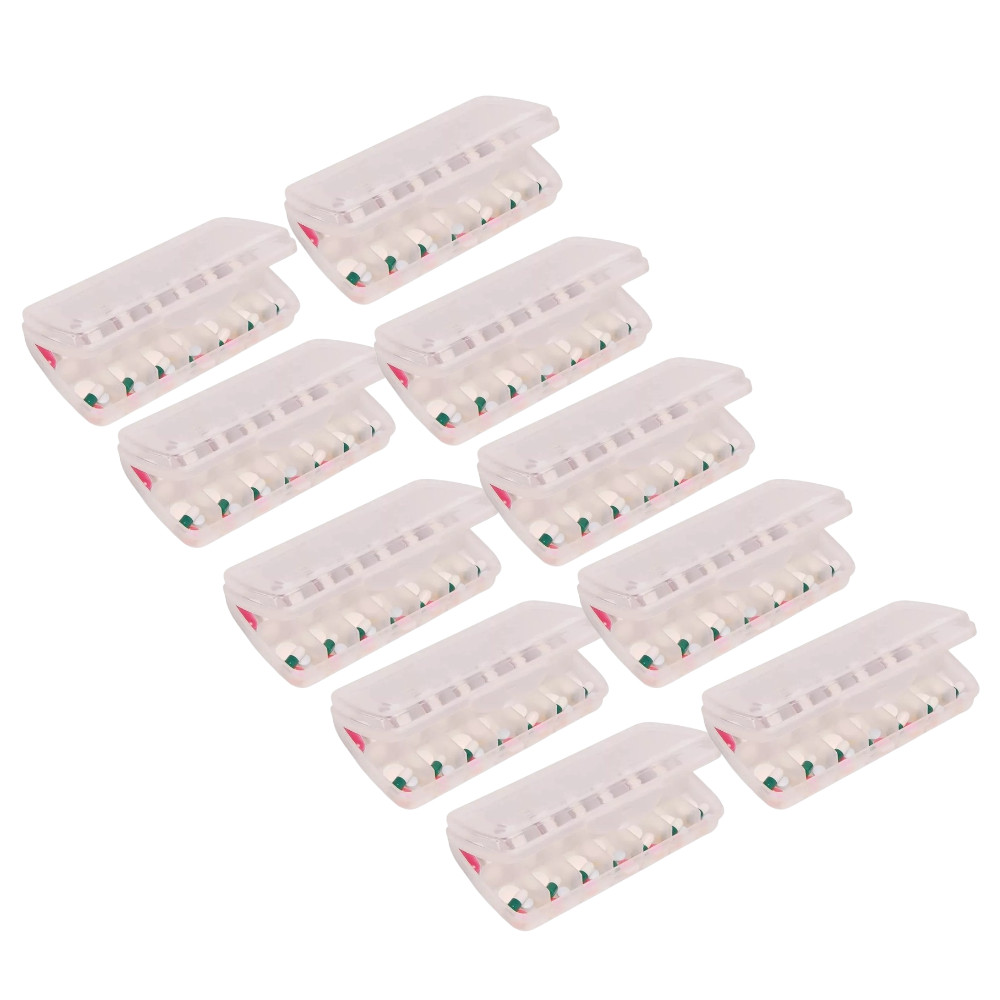 Kit 10 Porta Remédios e Comprimidos Noite e Dia Organizador Semanal Prático Sanremo