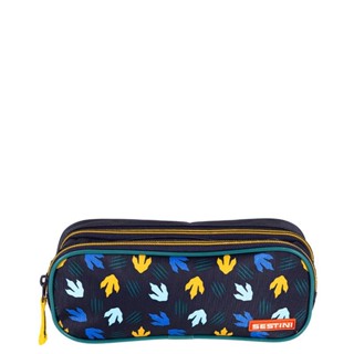 Estojo 2 Compartimentos Sestini Plus Dino - Colorido em Oferta na Shopee