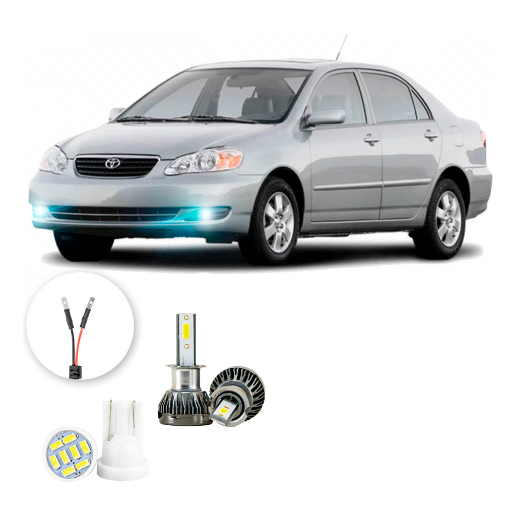 Ultra Led Nano Toyota Corolla 2003-2007 H3 22000lm Milha em Oferta na Shopee
