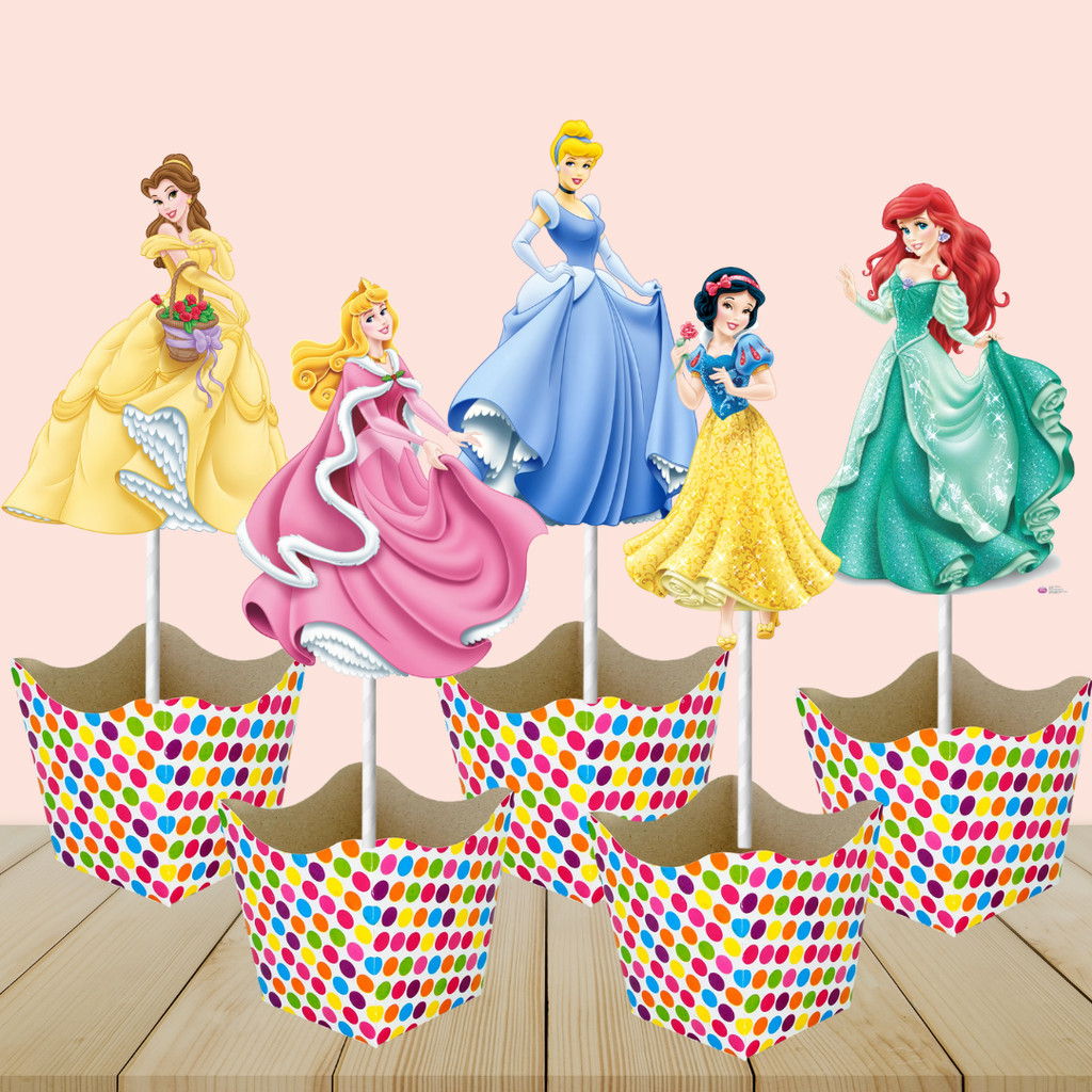 20 Apliques princesas disney para centro de mesa grande Tags Tubetes Docinhos Festa Enfeites para Aniversário em Oferta na Shopee