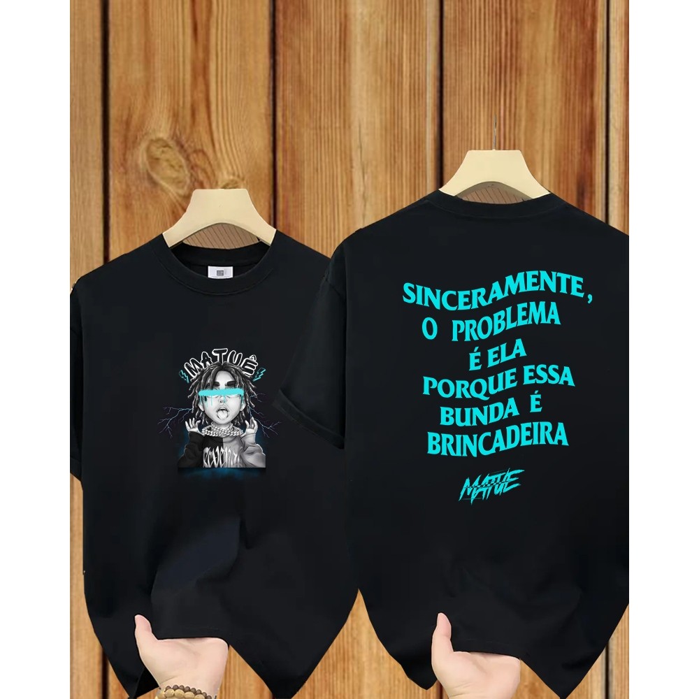 Camiseta Basica Trap Com Cantor Famoso Frase Musica Estilosa Basica Slim Premium Confortavel Show