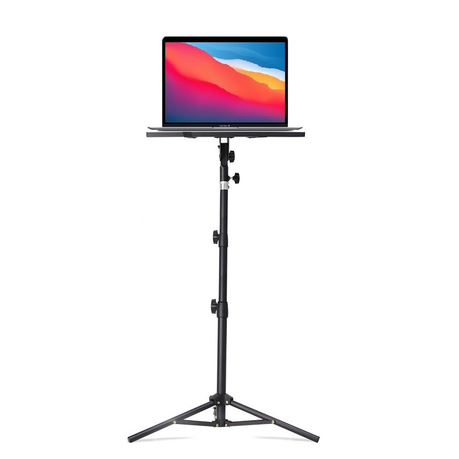 Suporte, Tripé p/ Notebook Samsung, Macbook, Dell, Lenovo, Projetor Epson, Benq, Monitor Áudio, 39 cm x 29 cm, Aço