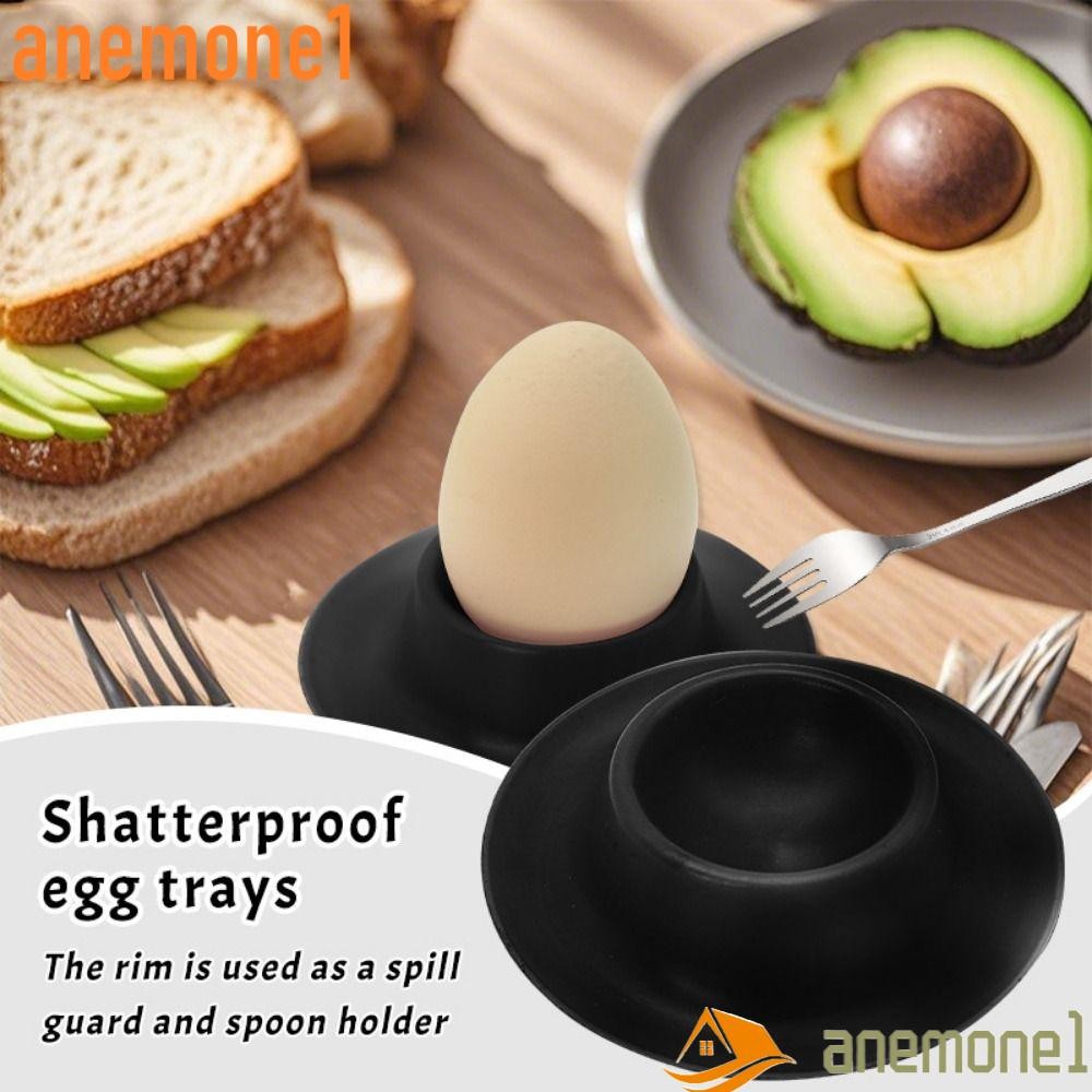 ANEMONE1 6 Unidades De Suporte De Copo De Ovo , Rack Cozido Macio De Cor Sólida Durável , Copos Criativos De Servir Ovos