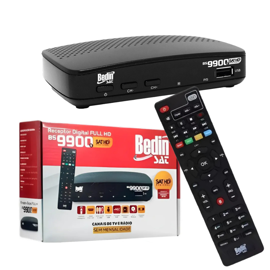 Receptor de parabólica para 43w já atualizado - Bedin Sat 9900s