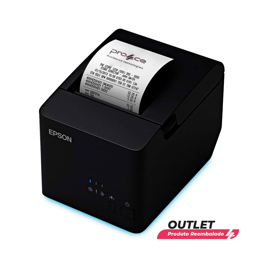 Usado: Impressora Térmica Não Fiscal Epson TM-T20X Ethernet