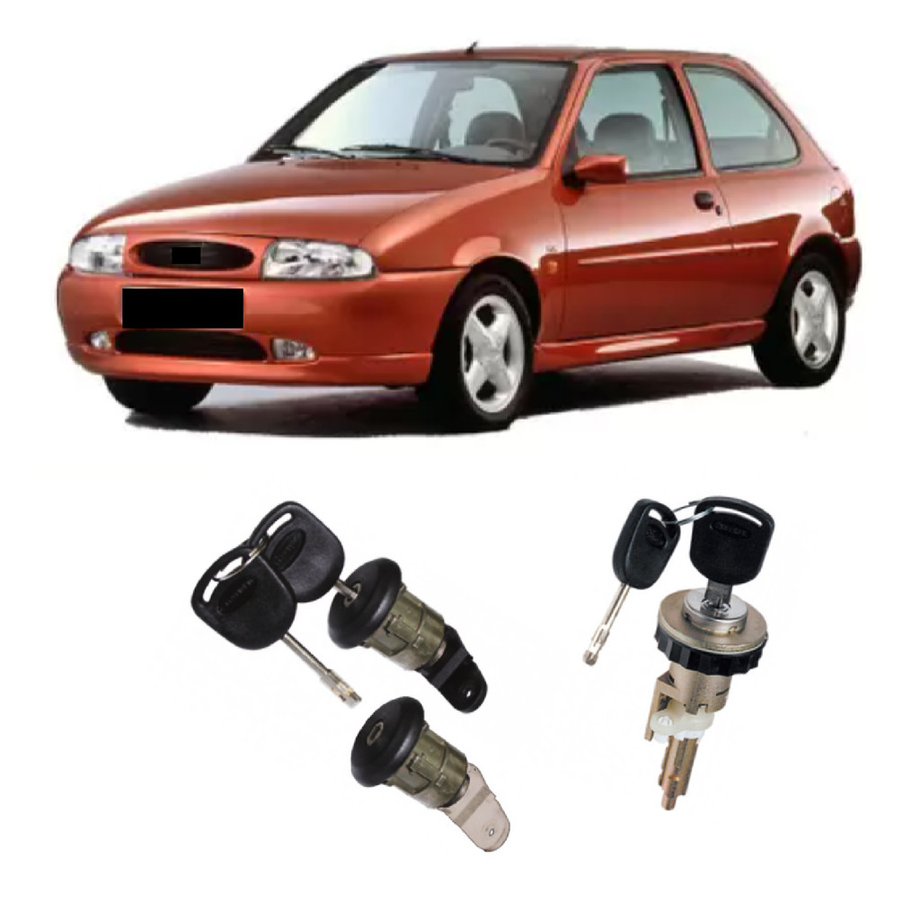 Kit Par Cilindro Miolo Portas Cilindro Mala Fiesta Street 1995 a 2005 em Oferta na Shopee