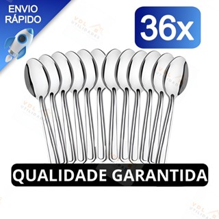 Kit Jogo 36/24/12/6 peças de Colher De Sopa Aço Inox Mesa Cozinha Jantar Casa em Oferta na Shopee