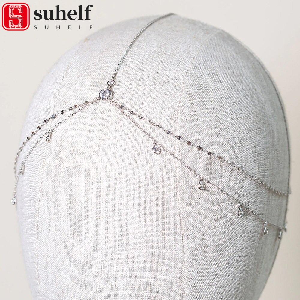 Corrente De Cabeça De Cristal SUHELF , Acessórios De Cabelo Elegantes Estilo Boho , Testa em Oferta na Shopee