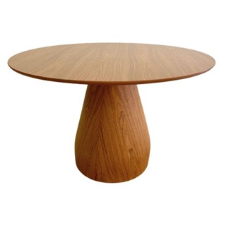 Mesa De Jantar Cone Balonê Redonda 130 Cm Tampo Freijó Base Freijó Cor Marrom em Oferta na Shopee