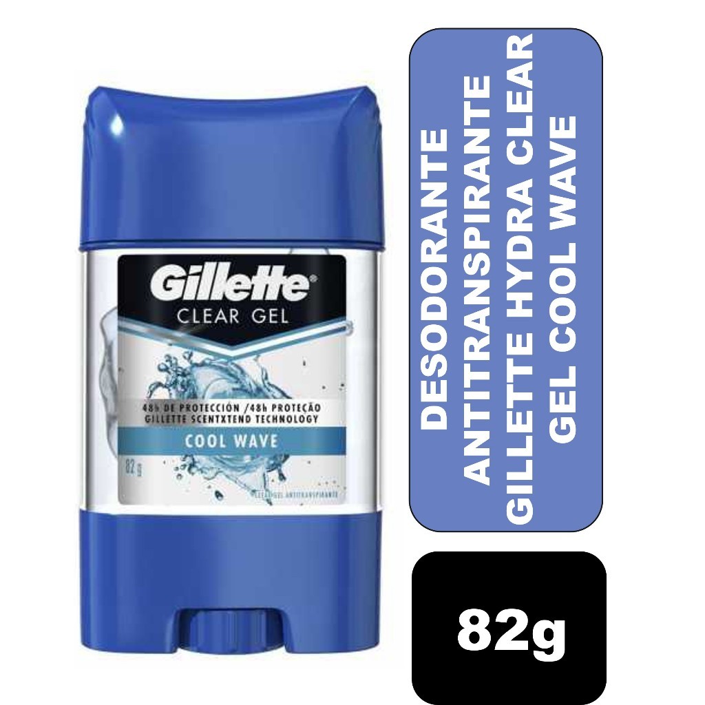 Desodorante Antitranspirante Gillette Hydra Clear Gel Cool Wave 82g