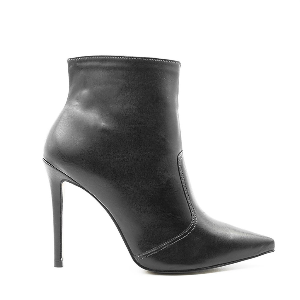 Bota Salto Alto Bico Fino Natália Preto em Oferta na Shopee