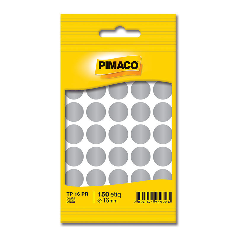 Etiqueta adesiva TP16 prata Pimaco - Stationery
