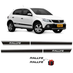 Kit Adesivos Faixas Laterais Preta Gol Rallye G5 2011