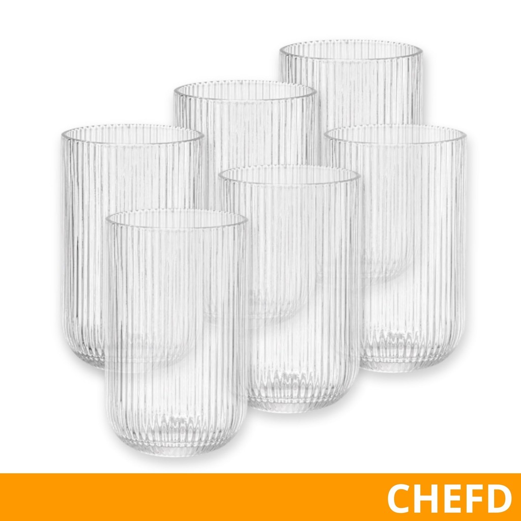 Kit 6 Copos 460ml Transparente Versalhes Perfeito para Drinks Sucos e Bebidas Refrescantes