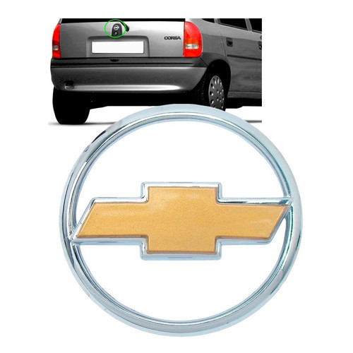 Emblema Gravata Fechadura Mala Corsa 97 Até 01 Dourado