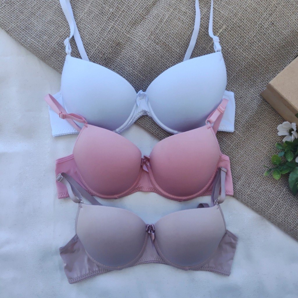 Kit 3 Sutiã Básico Com Bojo Escolha Cor Do P Ao Gg Direto da Fábrica em Oferta na Shopee