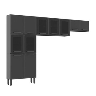 Cozinha Completa Aço 11 Portas 5 com Vidro Estilo Bertolini em Oferta na Shopee