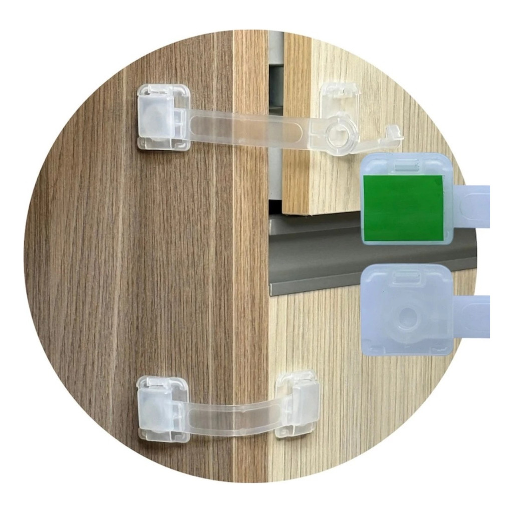 Kit 06 Travas Gaveta  Criança Incolor Infantil Transparente