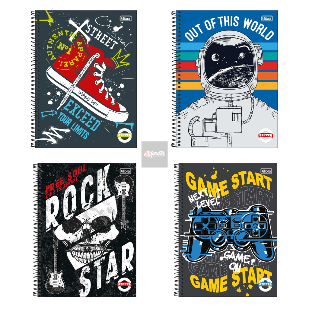 Caderno Espiral Capa Dura Universitário PEPPER 1 MATÉRIA 80 Folhas - Tilibra em Oferta na Shopee
