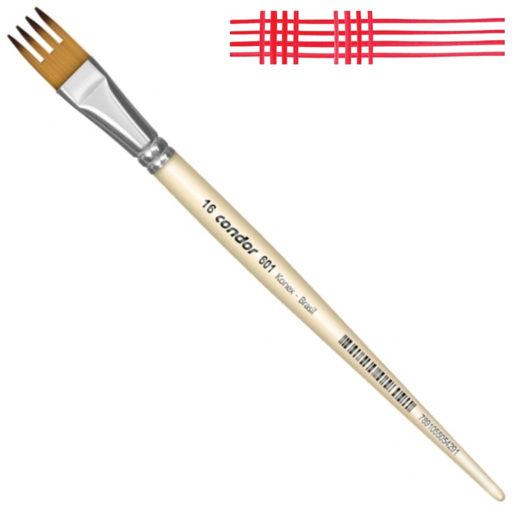 Pincel Xadrez Sintético Konex Ocre Condor 601 10