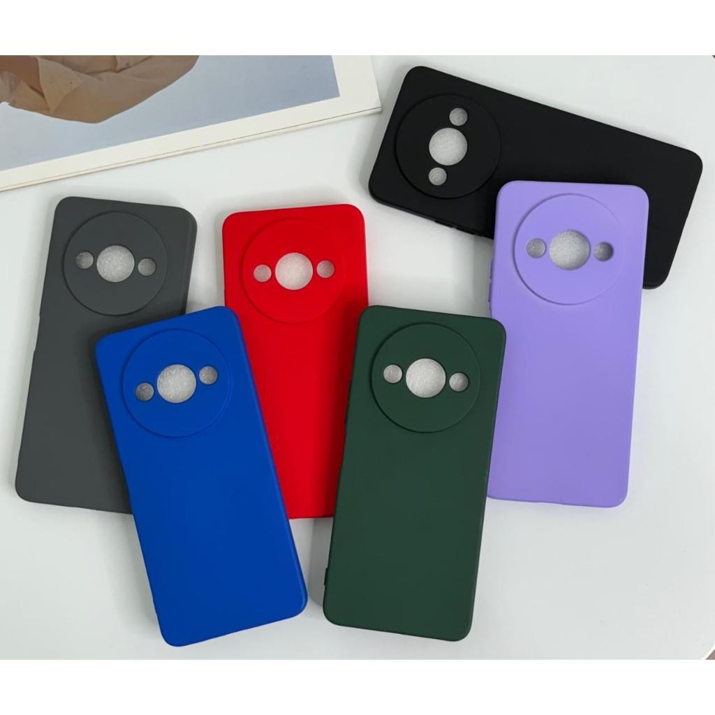Kit Protetora Capinha - Redmi A3 - Com Película ceramica flexivel Silicone Aveludado Capa de Celular Case
