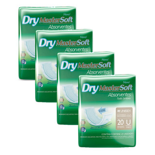 Kit 4 Absorvente Geriátrico Dry MasterSoft 20 Unidades cada em Oferta na Shopee