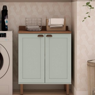 Balcão de Cozinha Genialflex Iluminata 2 Pt S/ Tampo Hortelã em Oferta na Shopee