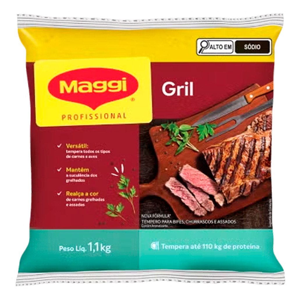 Tempero Maggi Gril Carnes Churrasco Profissional 1,1kg Original em Oferta na Shopee