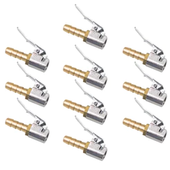 Kit 10 Bico Presilha Para Encher Pneus Automotivo Carro Moto Calibrador Borracheiro Eletrônico Posto