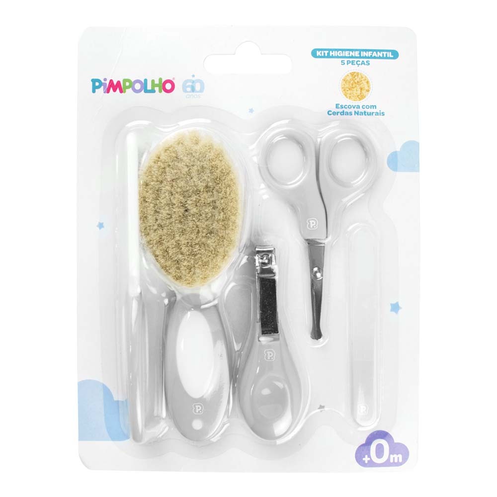 KIT HIGIENE C/CERDAS  NATURAIS 5 PECAS PELE SENSIVEL  PIMPOLHO em Oferta na Shopee