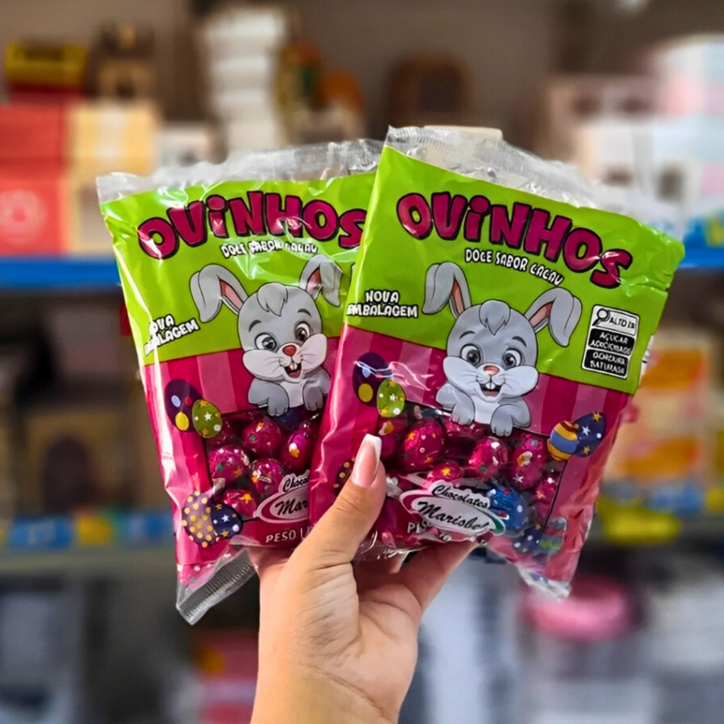 Kit C/100 Ovinhos De Páscoa Chocolate Ao Leite (2 Pacotes de 300g) Marisbel