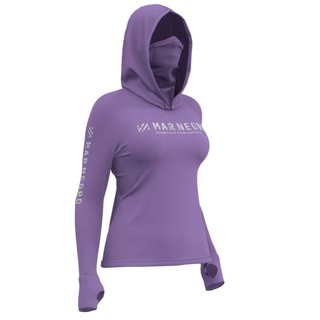 Camisa de Pesca Feminina Capuz X-Protect 360 Proteção Mar Negro
