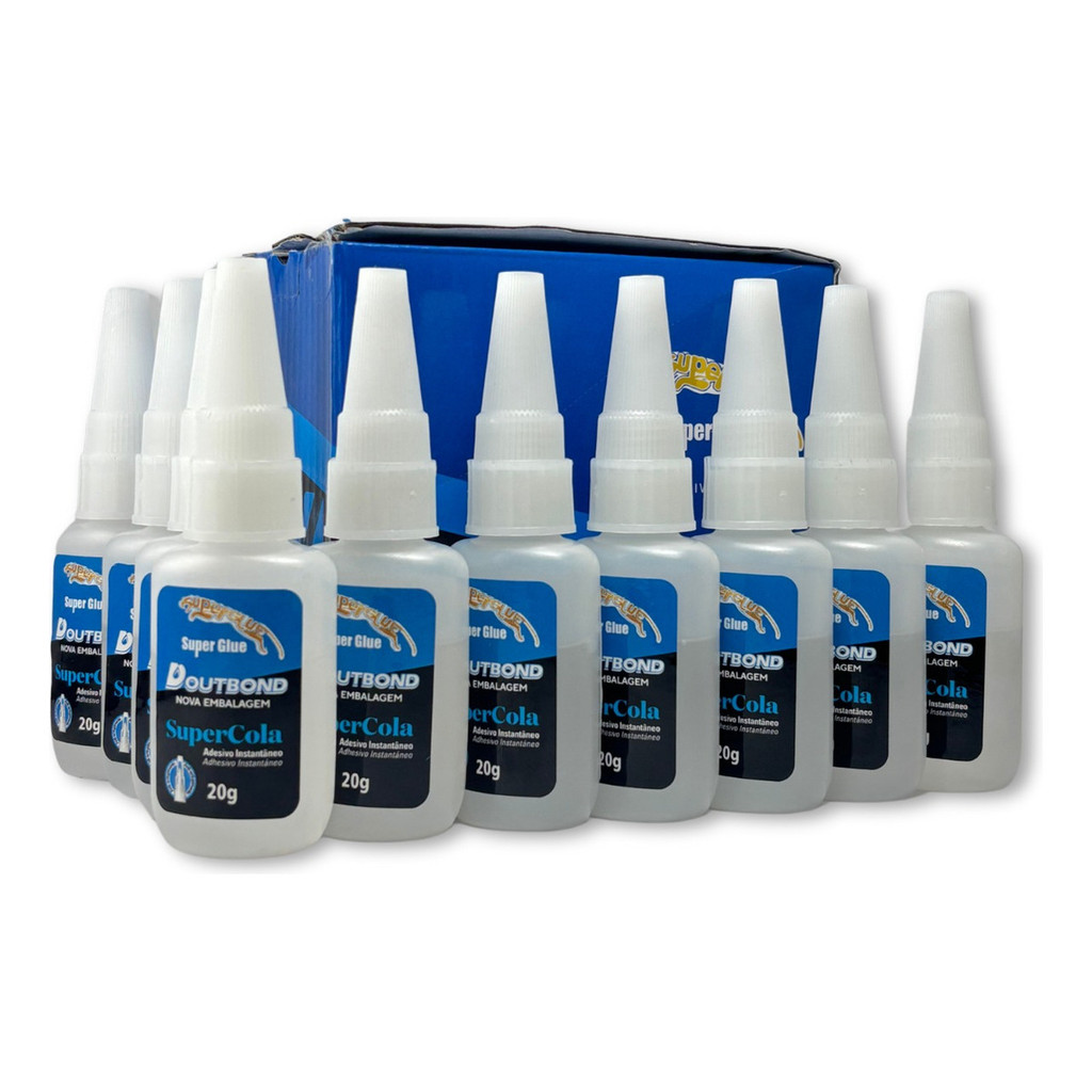 10 Cola Instantânea Super Glue 20g Adesivo Multiuso Sup Bond