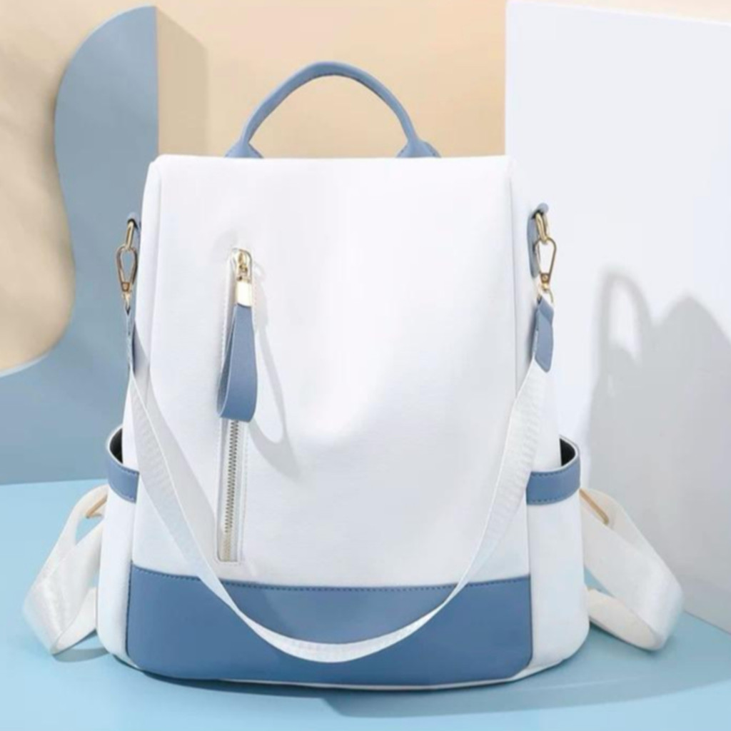Bolsa Mochila Grande Elegante Escolar Feminina Ombro Costas e Mão Multiuso TM9005 LING