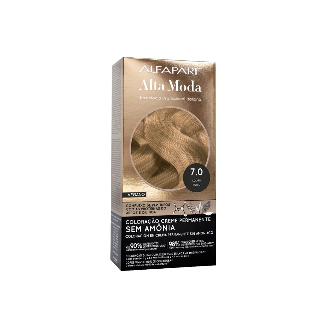 ALTA MODA TINTURA COLOR SEM AMONIA 7.0 LOURO em Oferta na Shopee