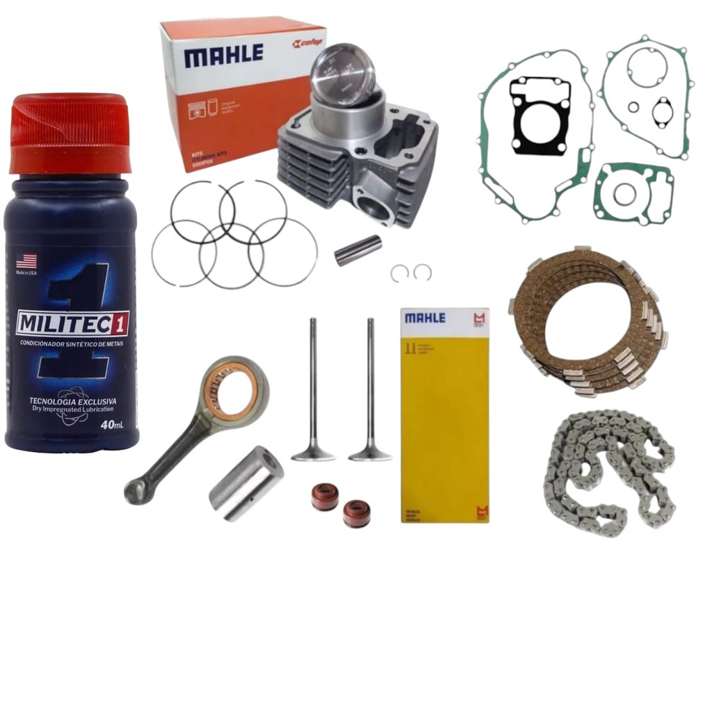 kit Cilindro Motor Titan 150 biela valvula retentor militec