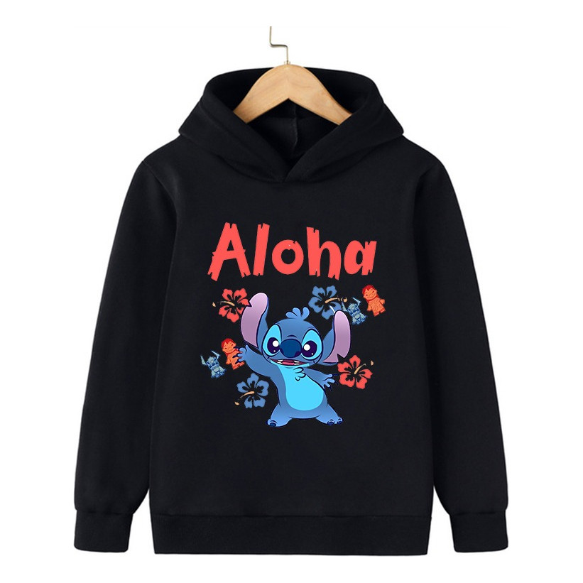 Blusa De Frio Moletom Canguru Casaco Lilo E Stitch Aloha