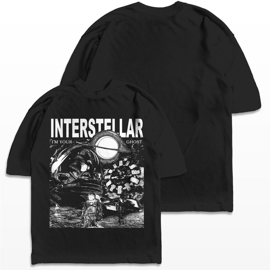 Camiseta Oversized Interstellar Filme Streetwear Harajuku Aesthetic Camisa Unissex