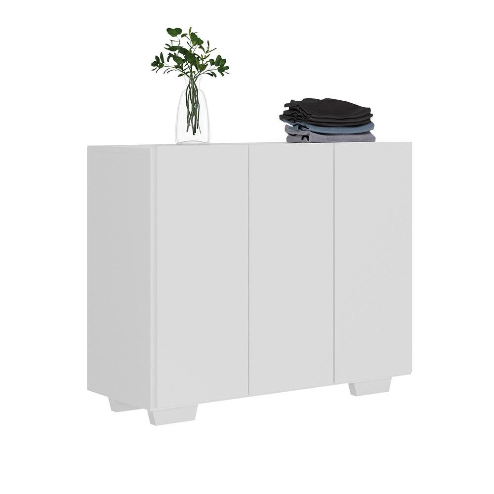 Armário Lavanderia com 3 Portas 90 cm Multimóveis MP5034 Branco - Home & Living