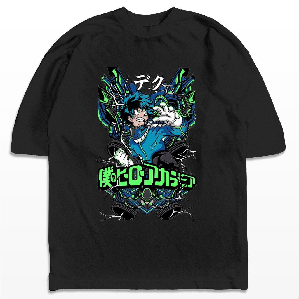 Camiseta Oversized Izuku Midoriya My Hero Academia Streetwear Harajuku Aesthetic Camisa Unissex
