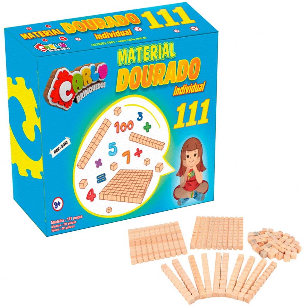 Material Dourado 111 Peças Jogo Educativo de Matemática em Oferta na Shopee
