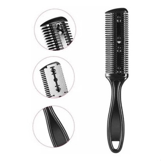 Pente Navalha Aparador Lâmina Desfia Tira Volume + 2 Lâminas em Oferta na Shopee