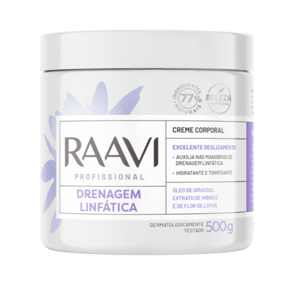 Creme Corporal Raavi Drenagem Linfatica 500g