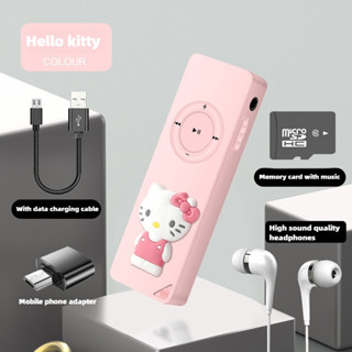 Olá Kitty Kawaii Sanrio Portátil Mp3 Player Mini Mp3 Bonito Jogadores De Música Esportes Walkman E-Book Exercício De Cor em Oferta na Shopee