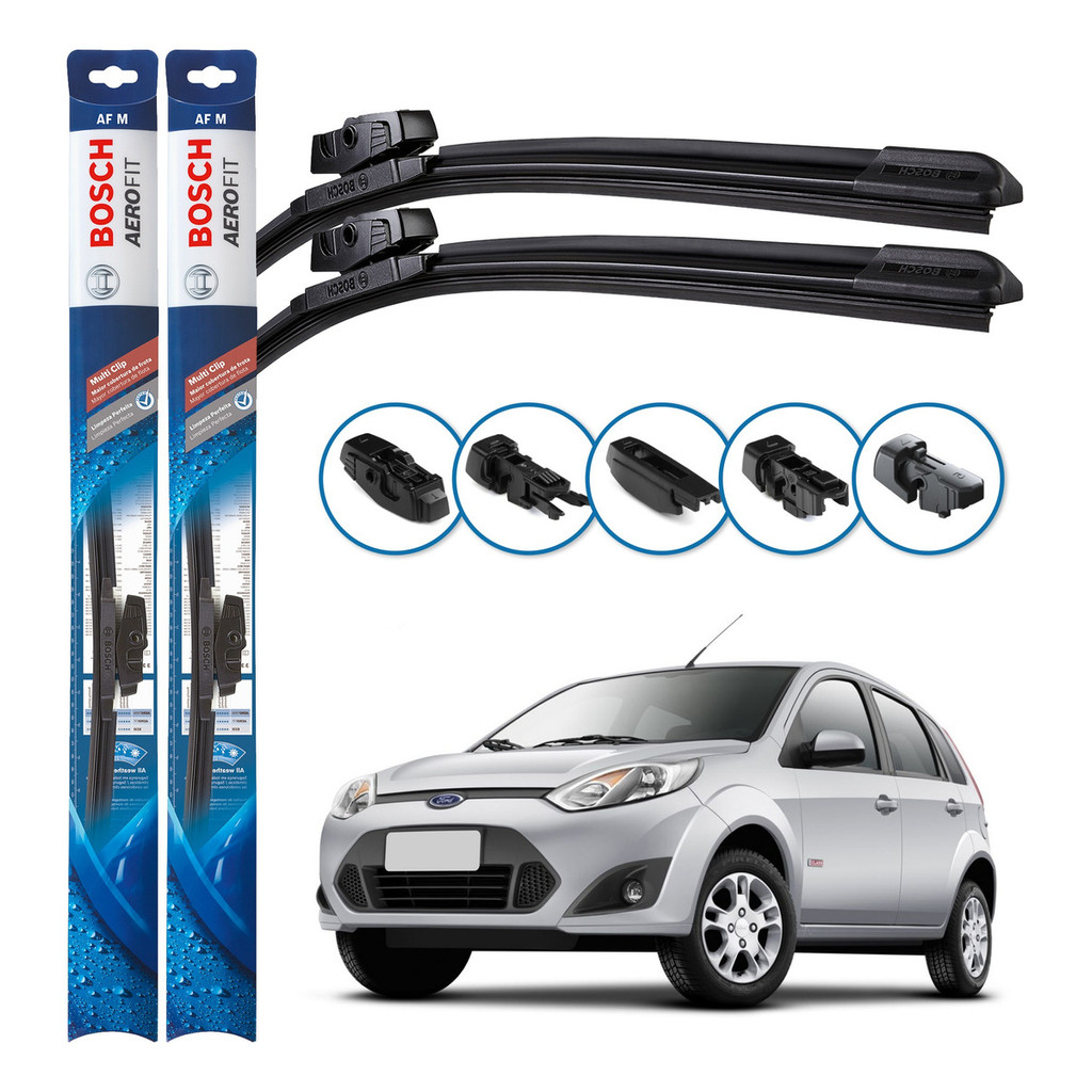 Par de Palhetas Limpador Parabrisa Multiclip Original Bosch Ford Fiesta 2011 A 2014 em Oferta na Shopee