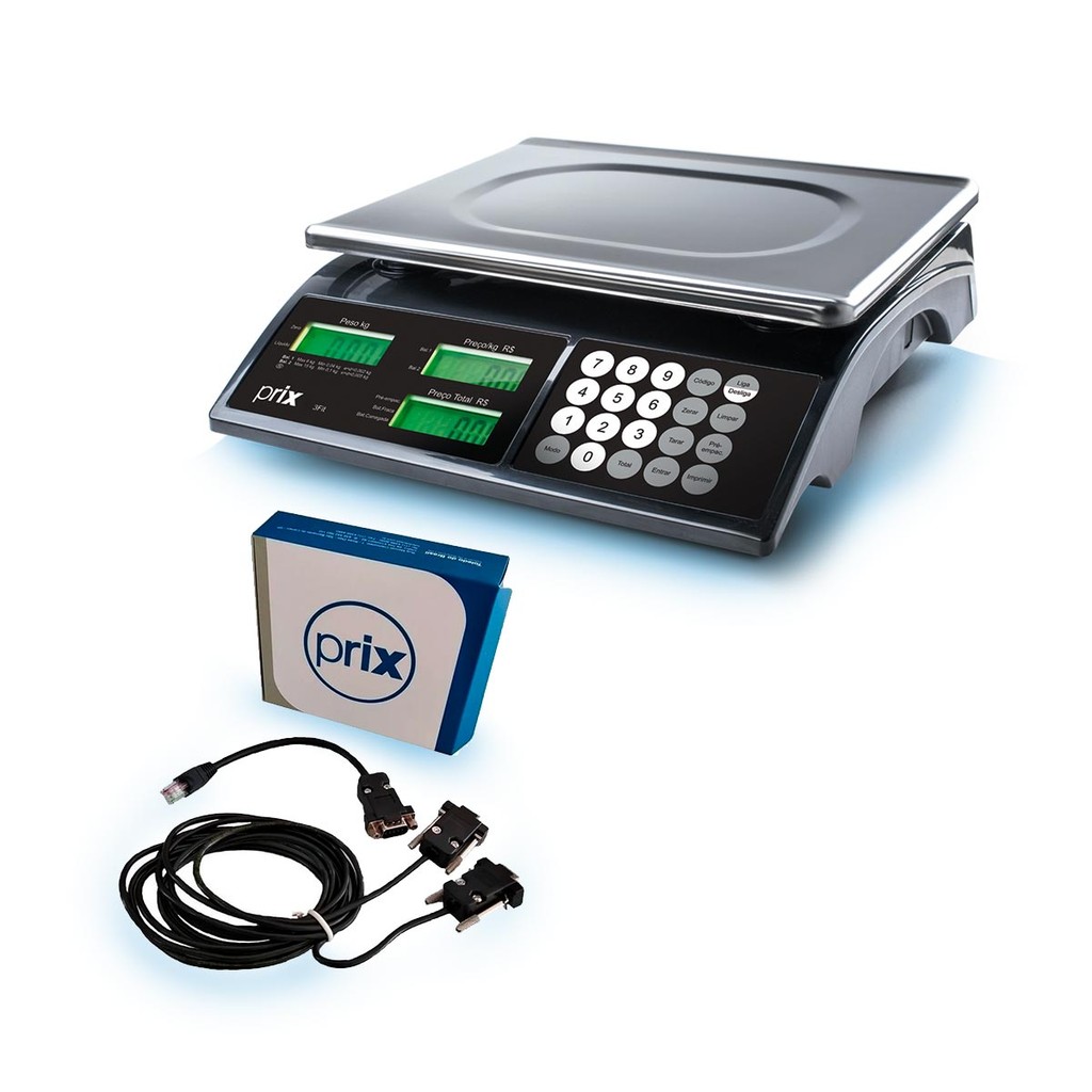 Kit Balança Digital Toledo Prix 3 Fit Cabo Conversor TTL RS-232C (3895)
